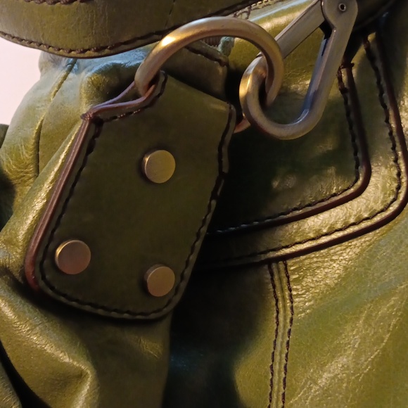 HOBO Olive Green Leather Hobo Bag - Picture 9 of 13